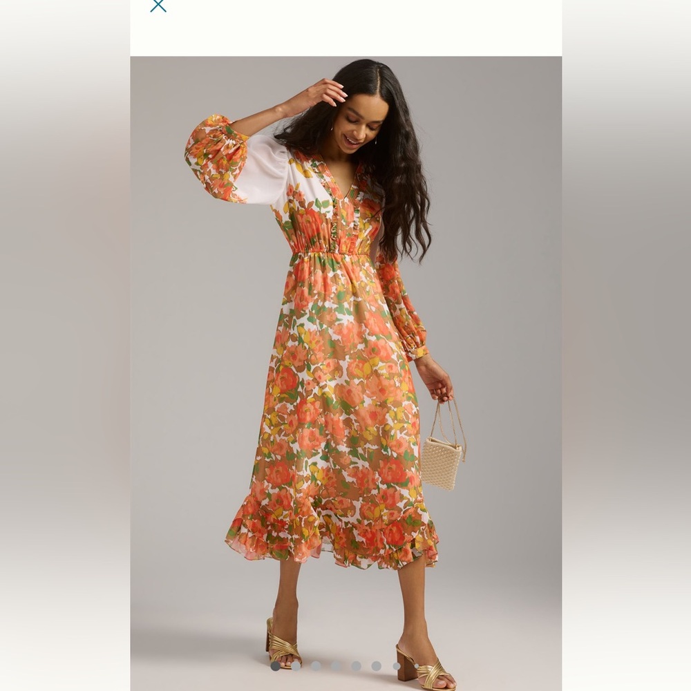NWT!! SOLD OUT! ANTHROPOLOGIE- Vineet Bahl Long-Sleeve Dress- Size XS PETITE